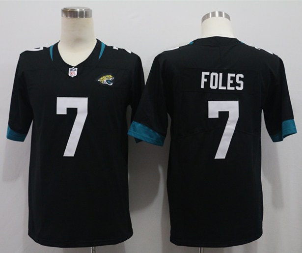 Men's Jacksonville Jaguars Nick Foles #7 Black Jersey